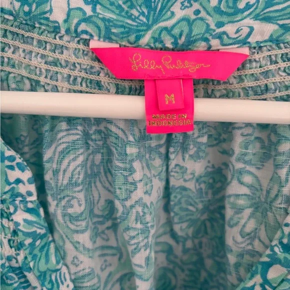 Lilly Pulitzer Women's Blue Patterned Top look like new - Picture 4 of 4